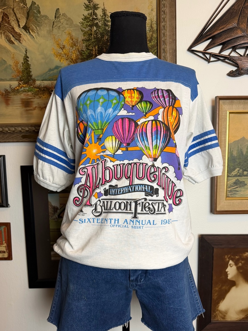 Vintage 1987 Albuquerque International Balloon Fiesta Tshirt Adult M-L